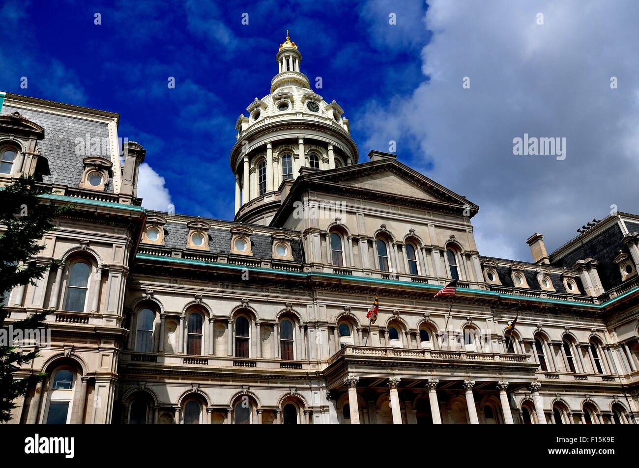 Baltimore, Maryland City Hall, begun in 1867, built in Second Empire