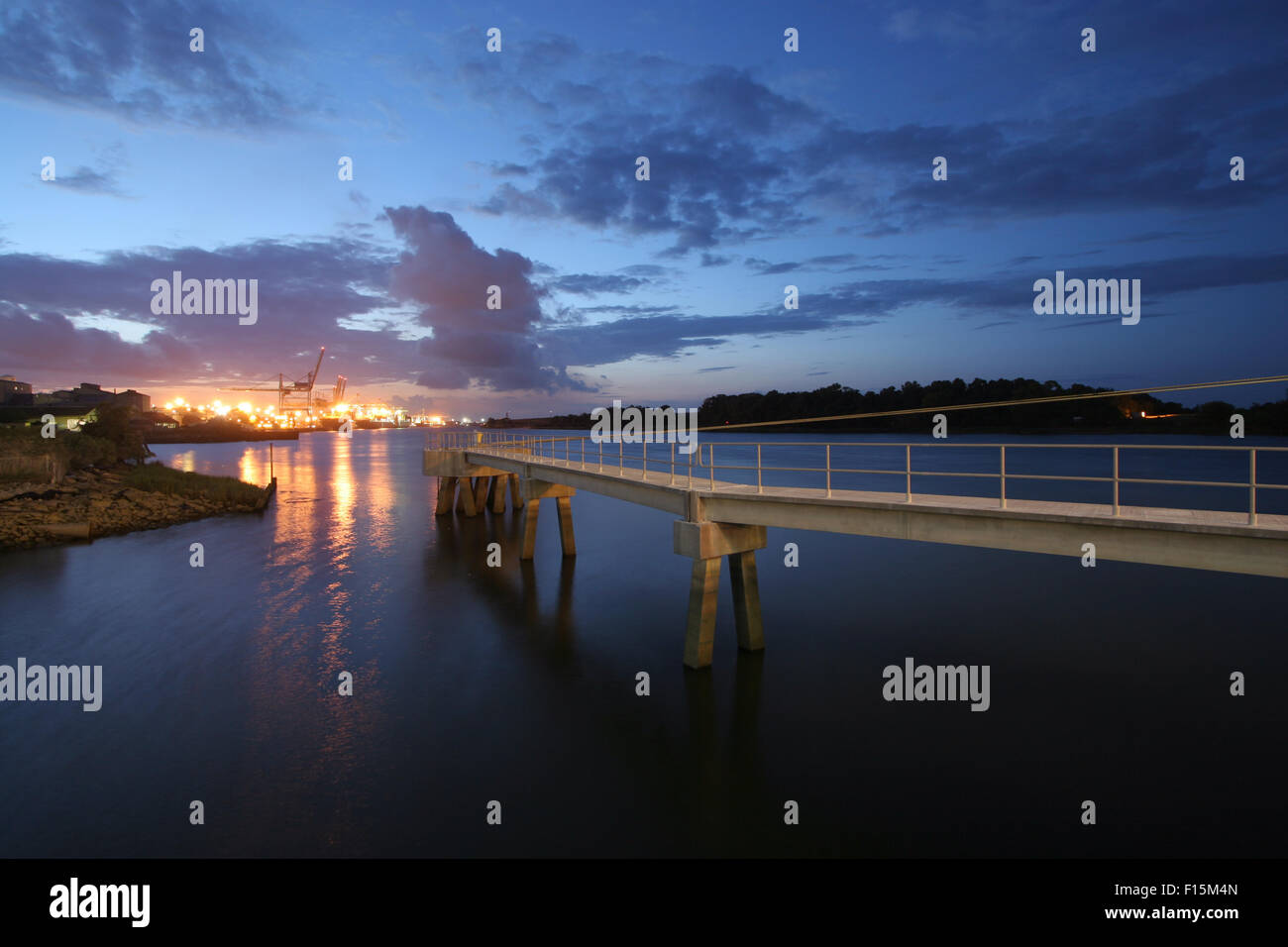 shipping loading dock at port Stock Photo Alamy