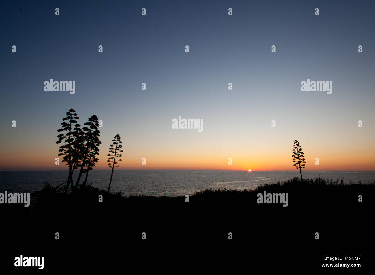 Sunset in Anzio beach. not far from Rome. Italya Stock Photo