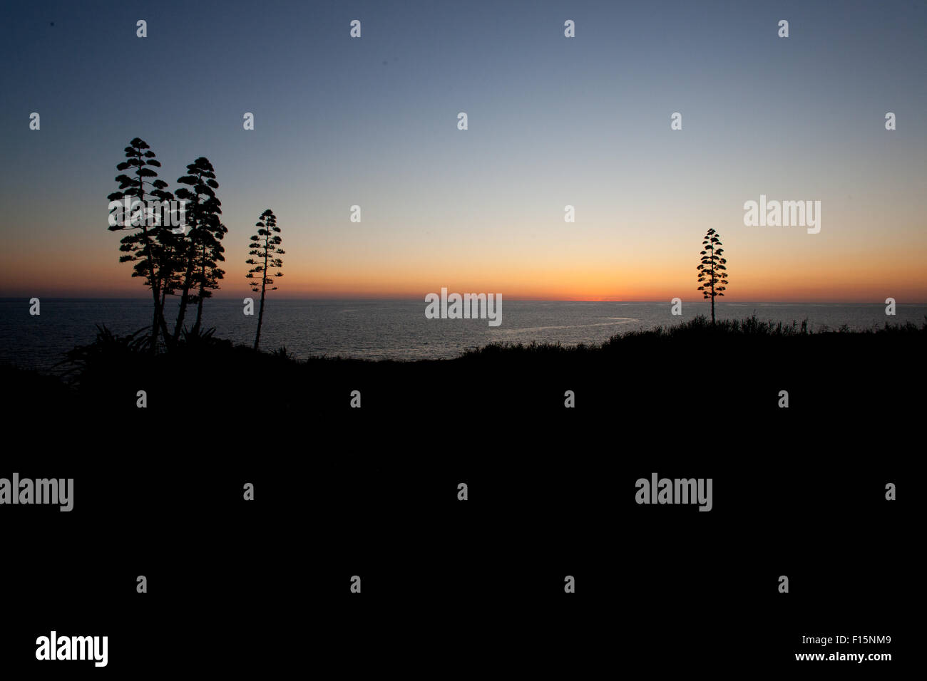 Sunset in Anzio beach. not far from Rome. Italya Stock Photo