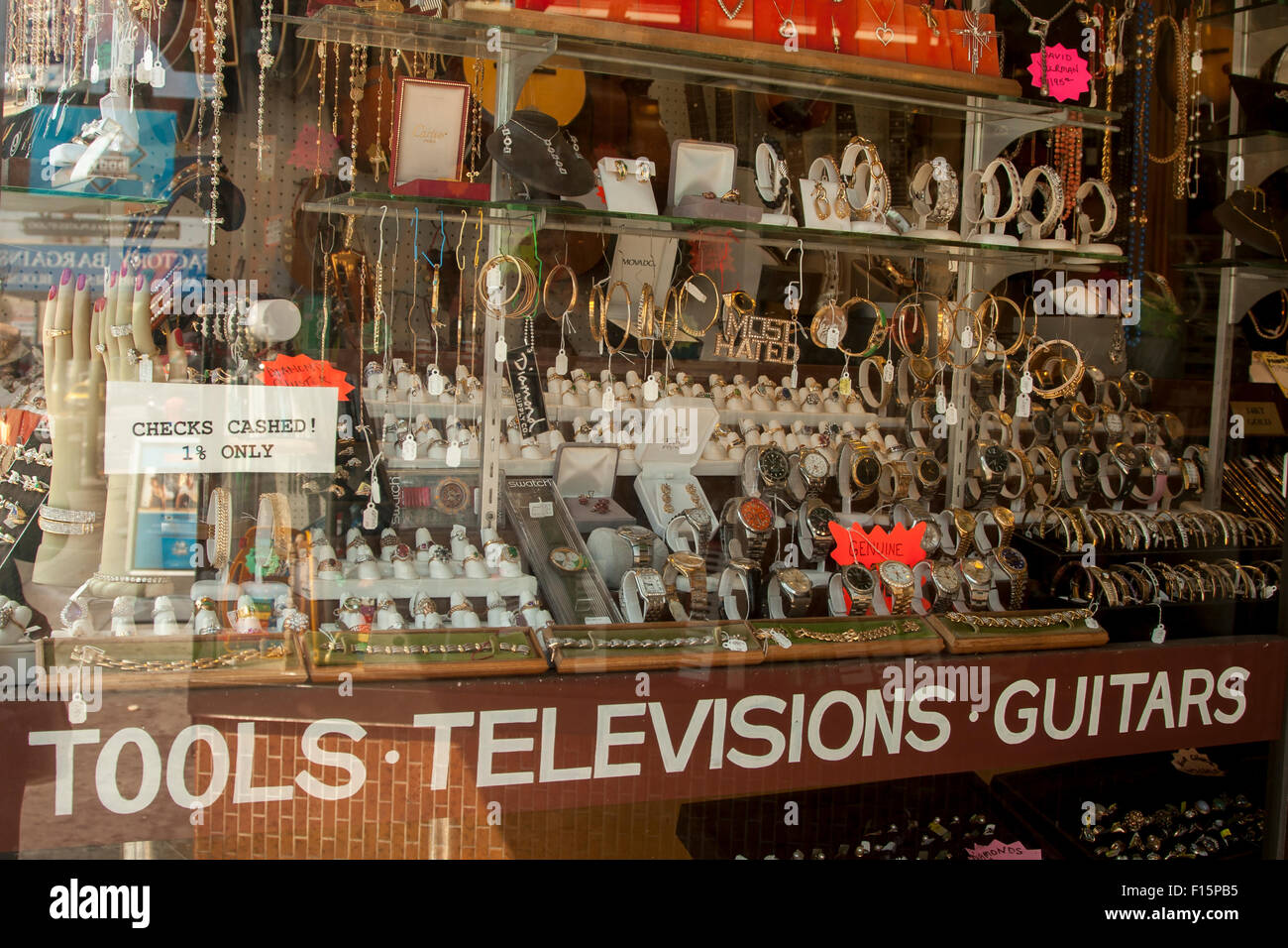 Pawn Shop on Mission Street in The Mission in San Francisco, California. Stock Photo