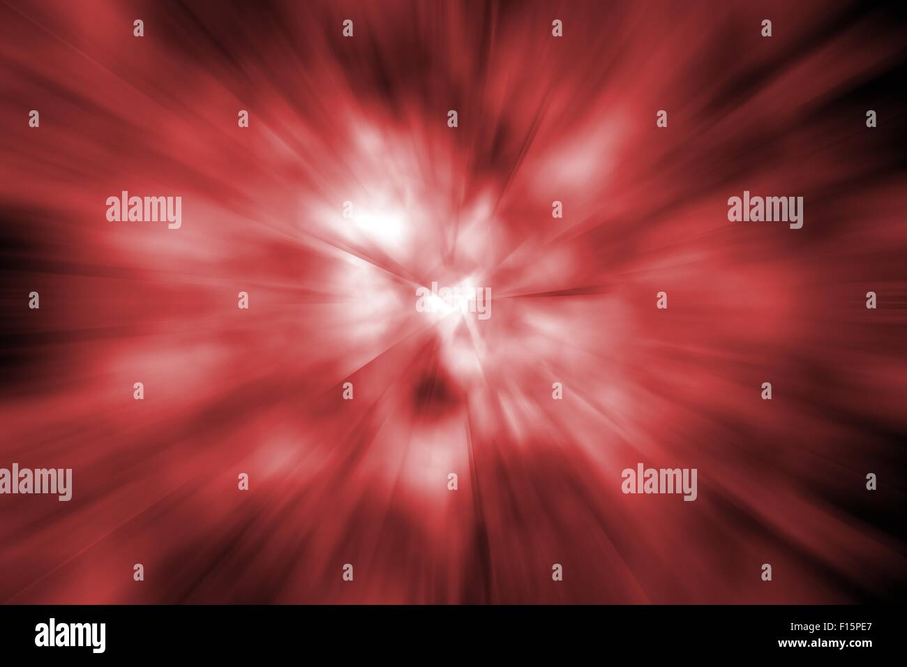 Deep Into Red Abstract Background Illustration. Zoom In Blur. Stock Photo