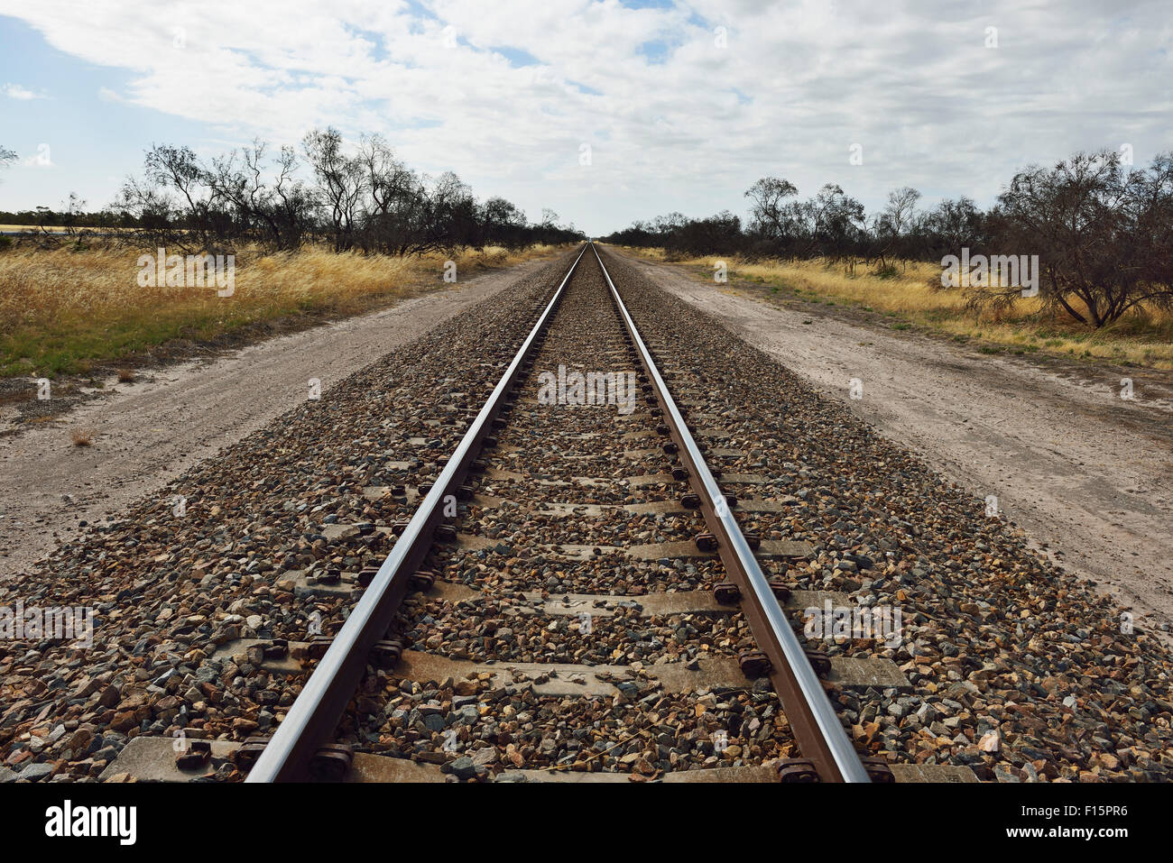 Railroad, Culburra, Dukes Highway, South Australia, Australia Stock Photo