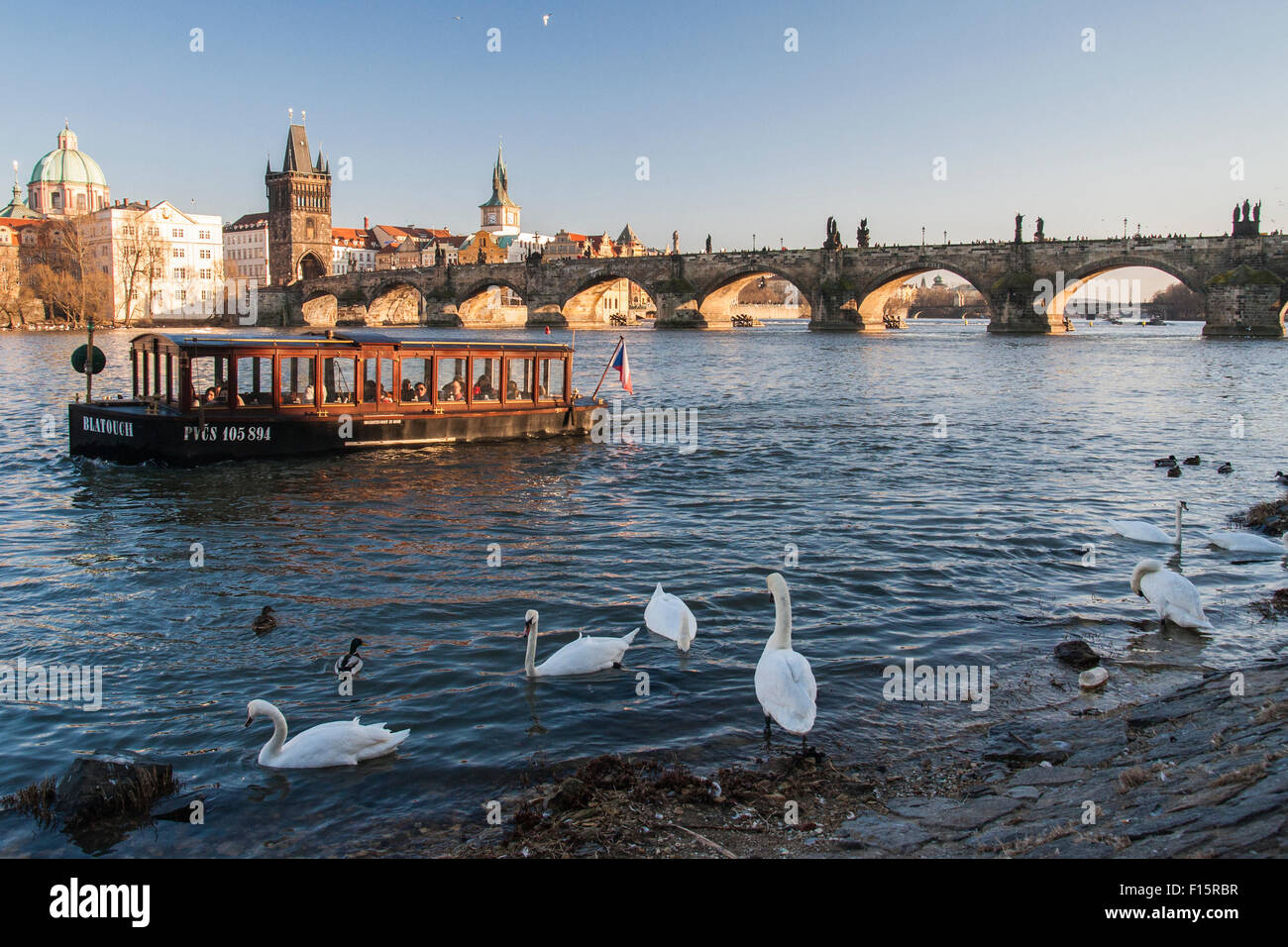 Charles Bridge in Prague Stock Photo