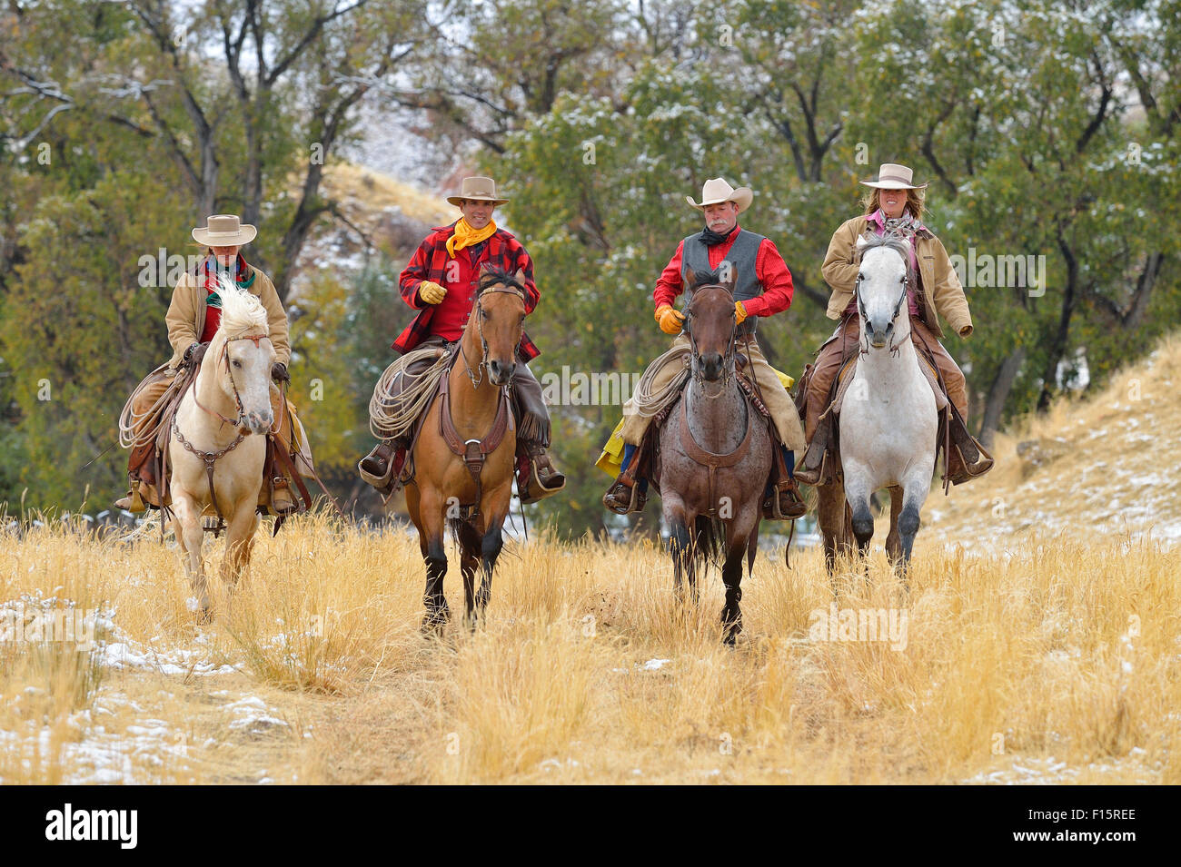 Four Cowboy Riders Four cowboys hi-res stock photography and images - Alamy