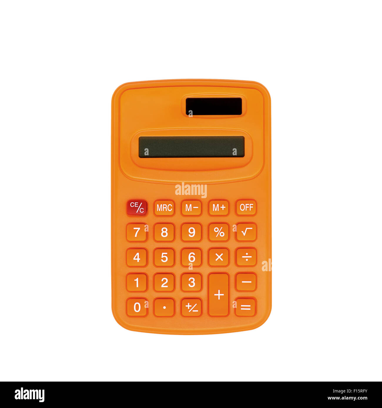 orange calculation isolated on white background Stock Photo - Alamy