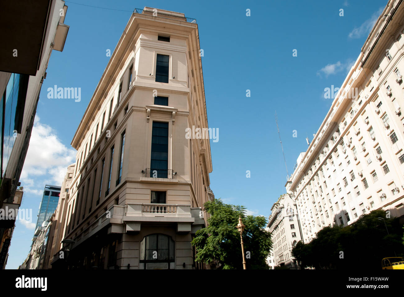 European Building on Roque Saenz Pena Avenue - Buenos Aires - Argentina Stock Photo