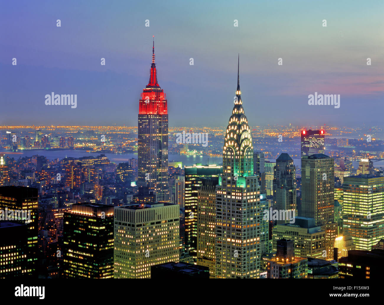 Empire State Building, Chrysler Building, Stock Photo