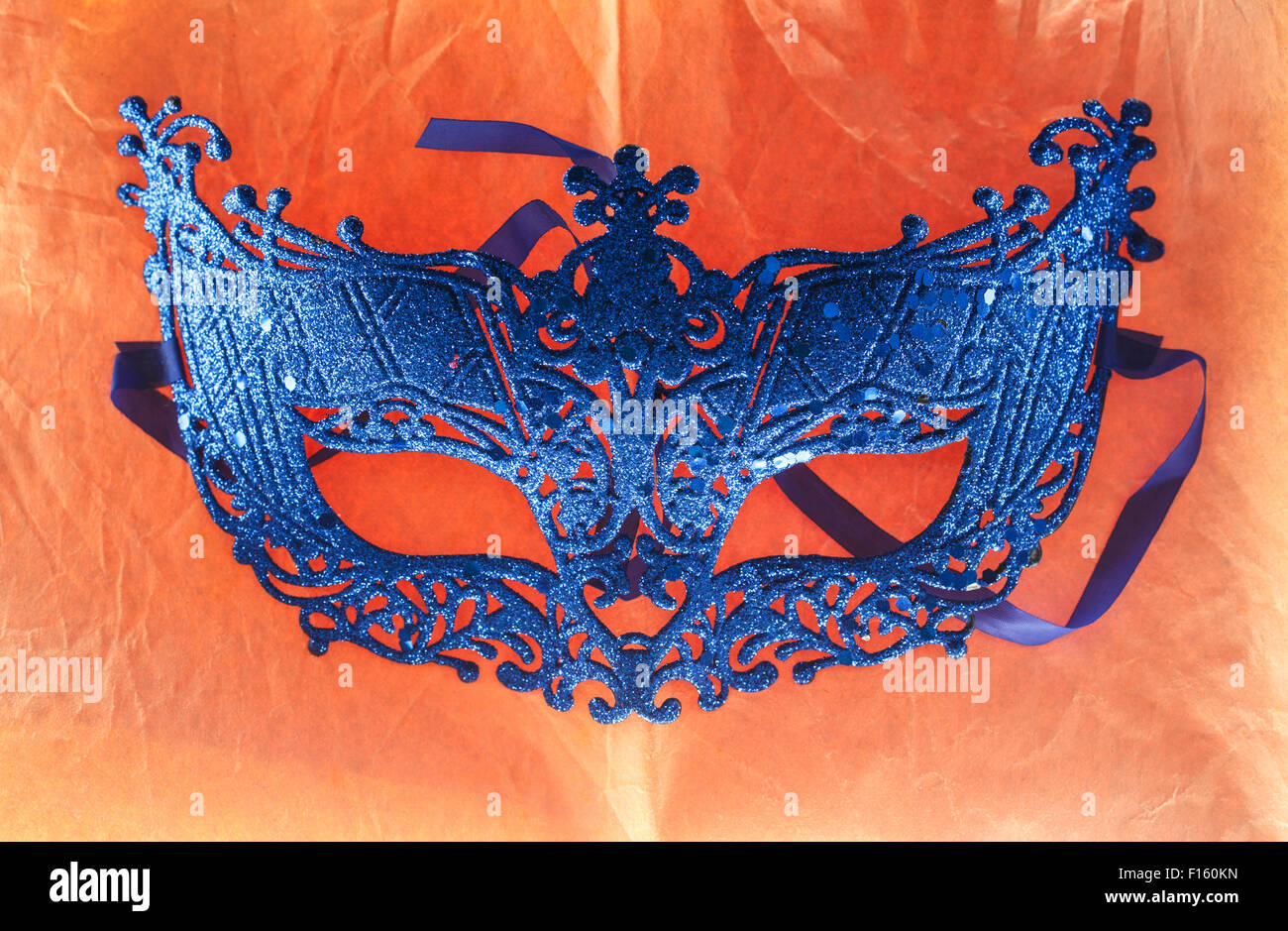Single carnival disguise mask in close up Stock Photo