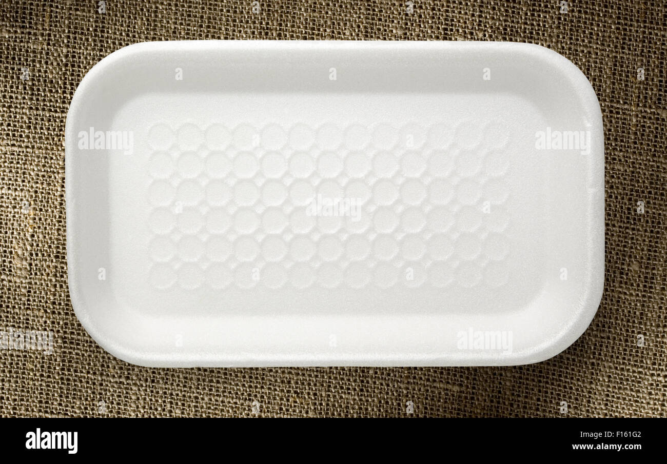 Empty clean white plastic food container closeup Stock Photo - Alamy