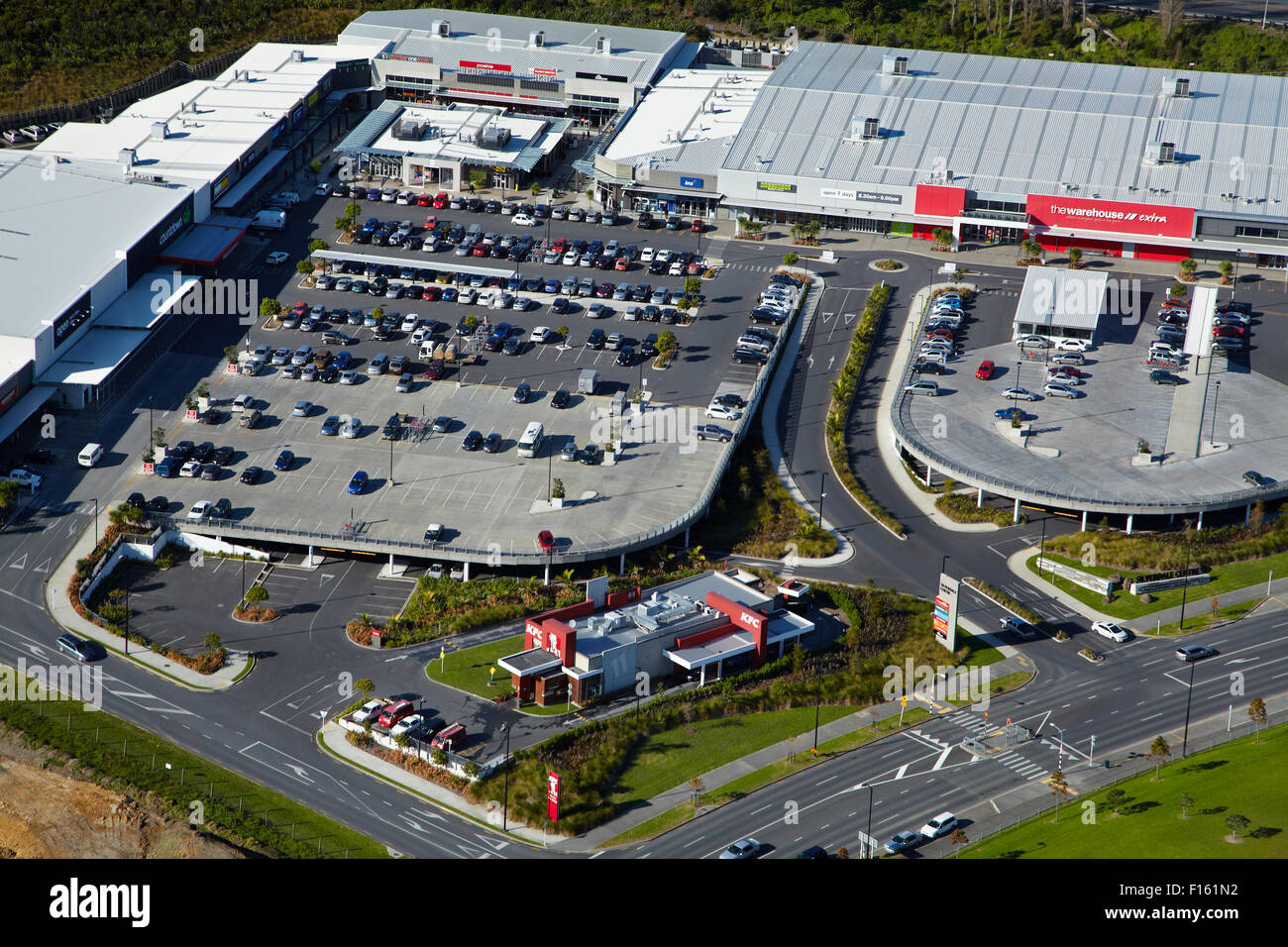 Silverdale Centre, North Auckland, North Island, New Zealand aerial Stock Photo Alamy
