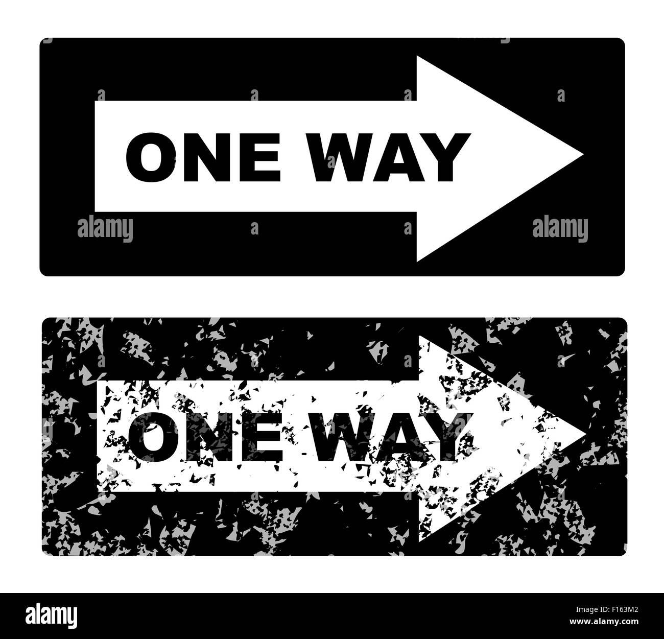 One Way Sign Stock Photo