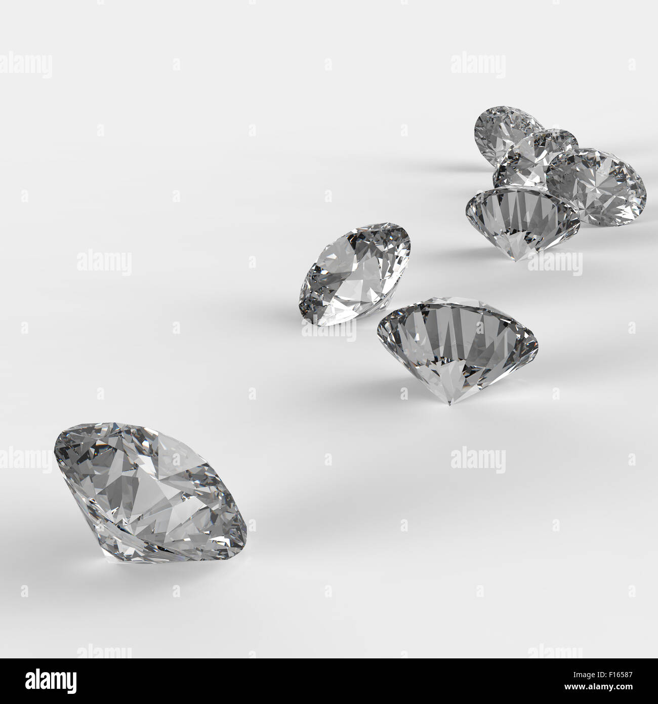 Diamonds 3d in composition as concept Stock Photo - Alamy