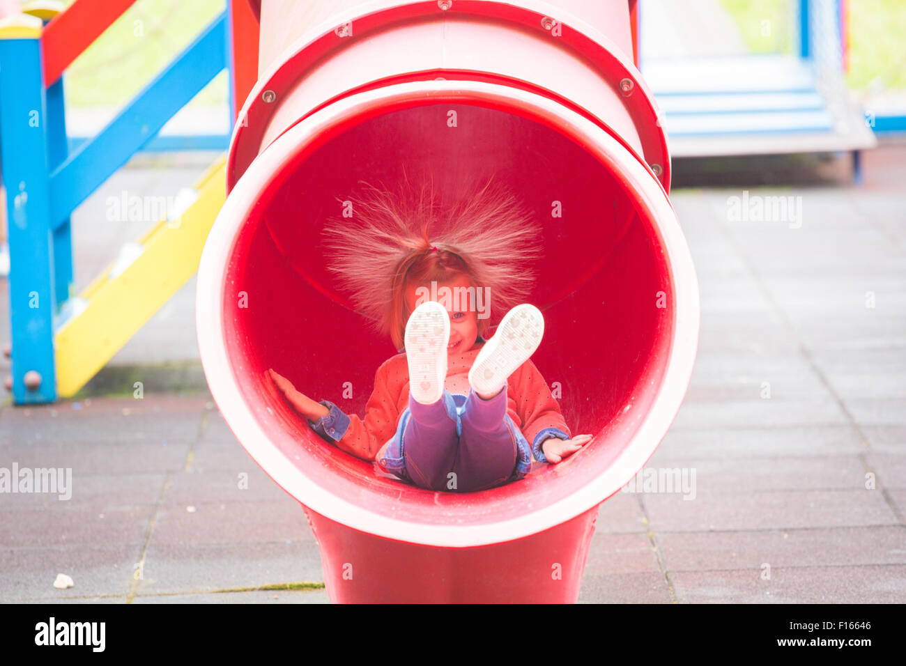 Outdoor portrait of adorable little girl playing in park Stock Photo ...