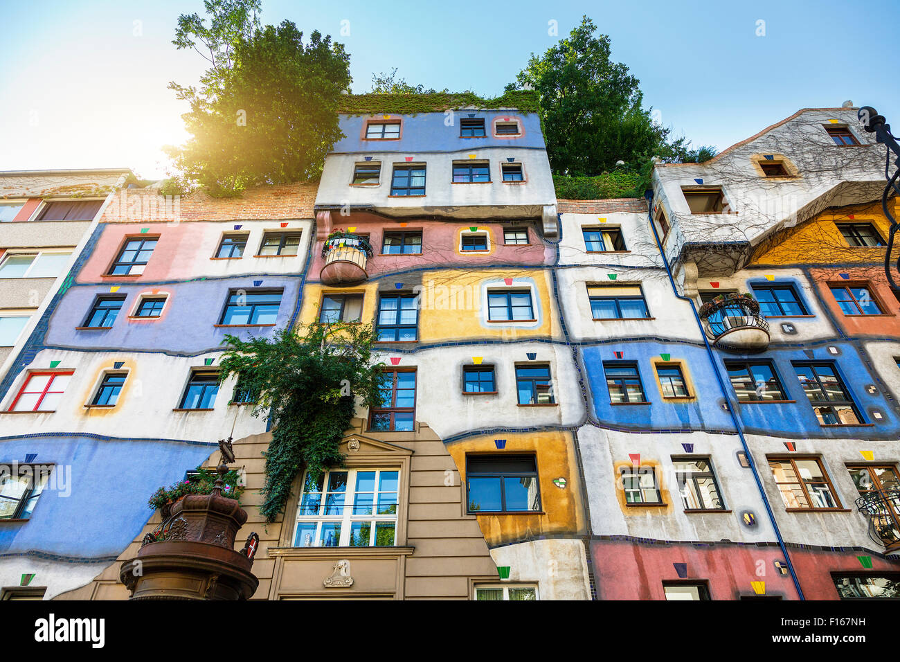 The Hundertwasser House in Vienna Stock Photo