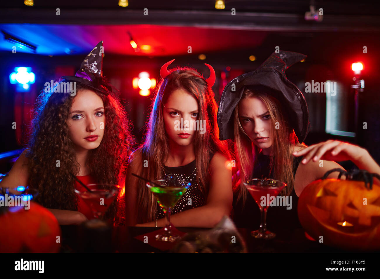 Three young women in hats hi-res stock photography and images - Alamy
