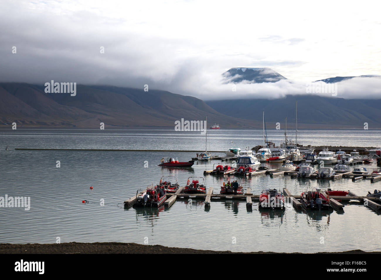 The harbor at Longyearbyen, Svalbard Stock Photo - Alamy