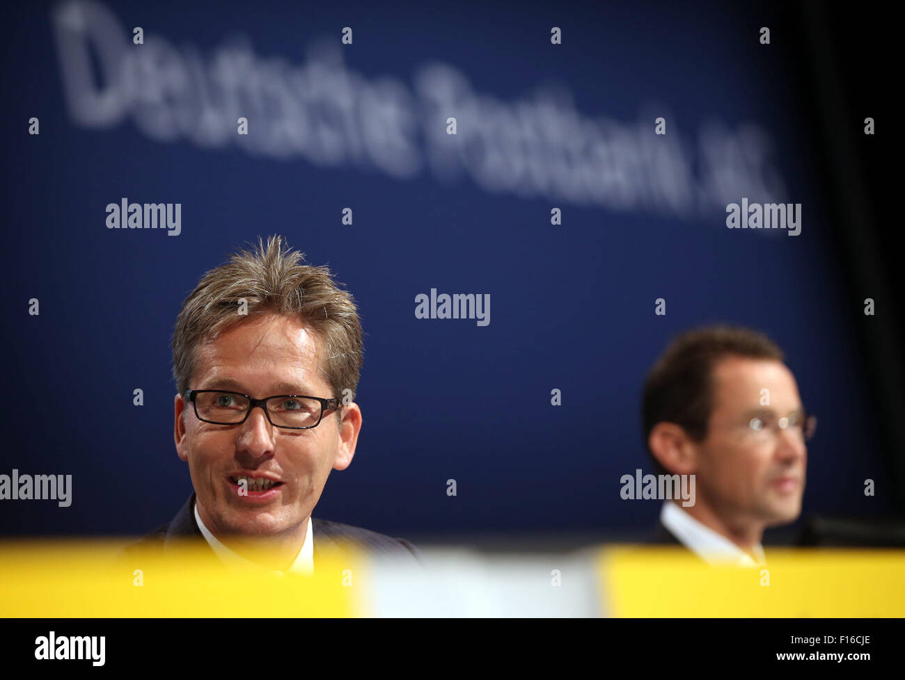 Postbank Chairman Of The Board Frank Strauss Follows The General Stock Photo Alamy