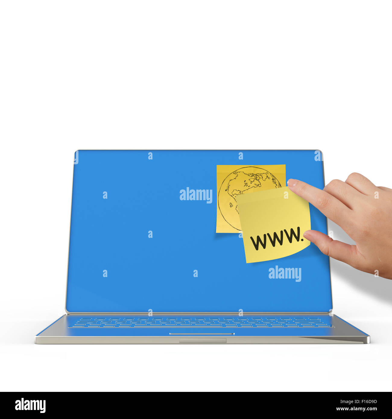 Hand touch sticky note hi-res stock photography and images - Alamy