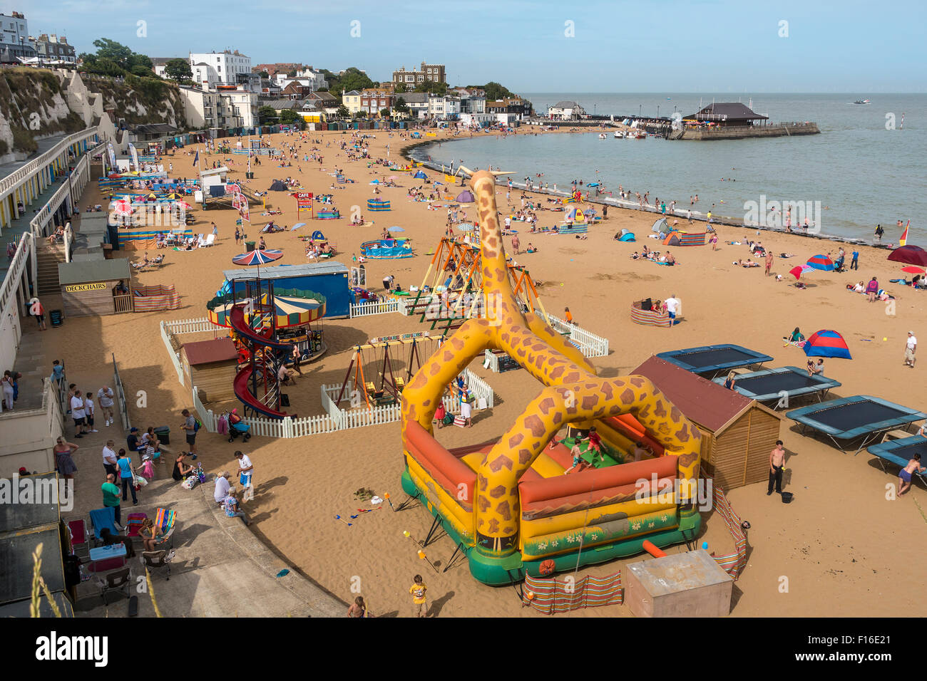 Seaside Beach Viking Bay Broadstairs Kent England UK Stock Photo
