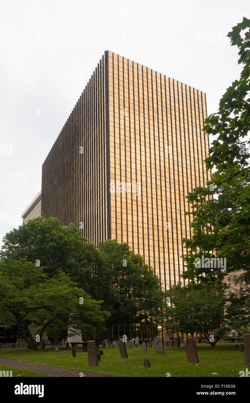gold building in downtown Hartford Connecticut Stock Photo Alamy