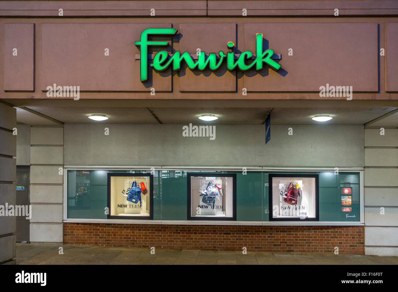 Fenwick Department Store Canterbury Kent UK Night Stock Photo