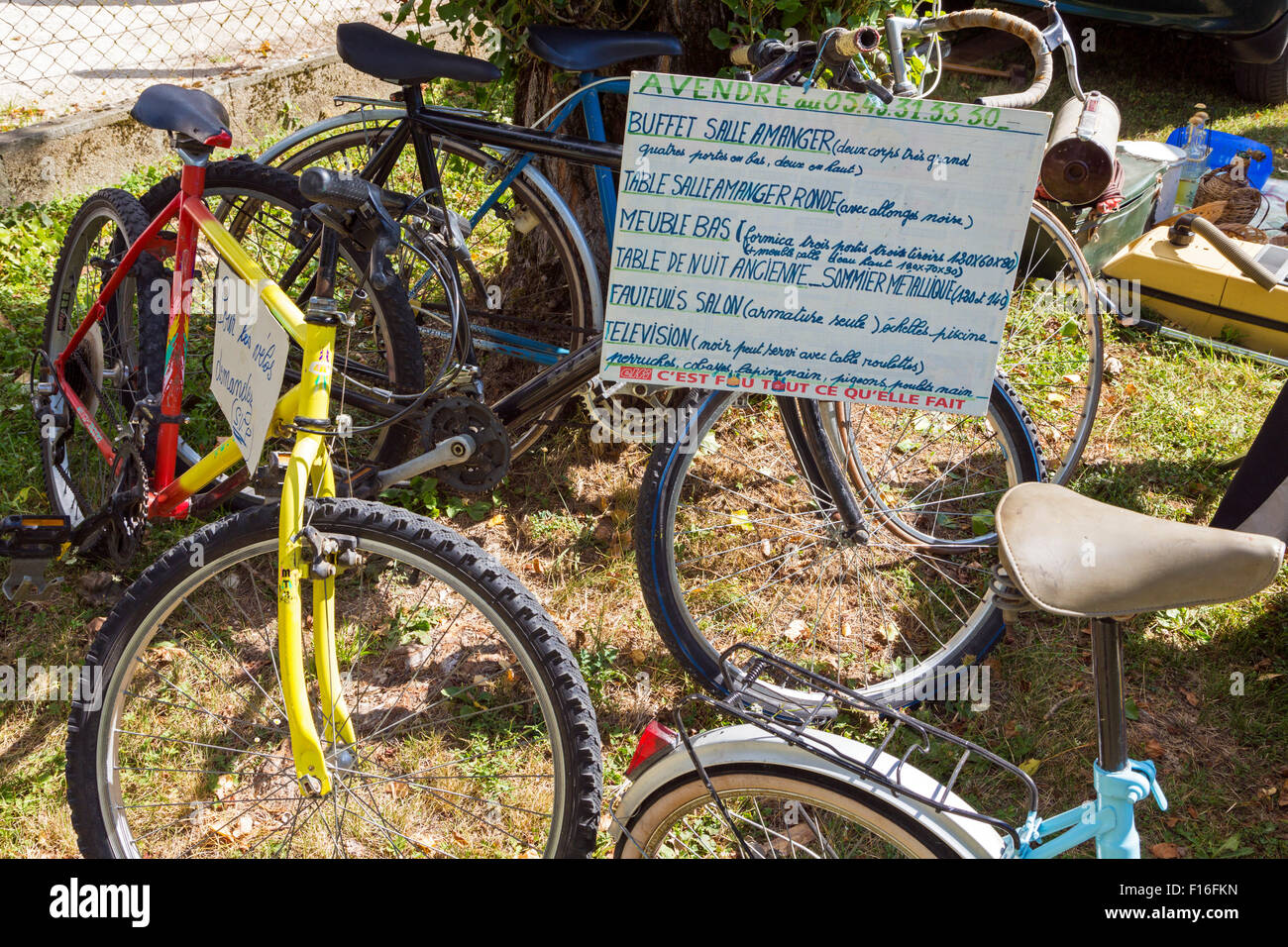 Bicycles for sale hi-res stock 