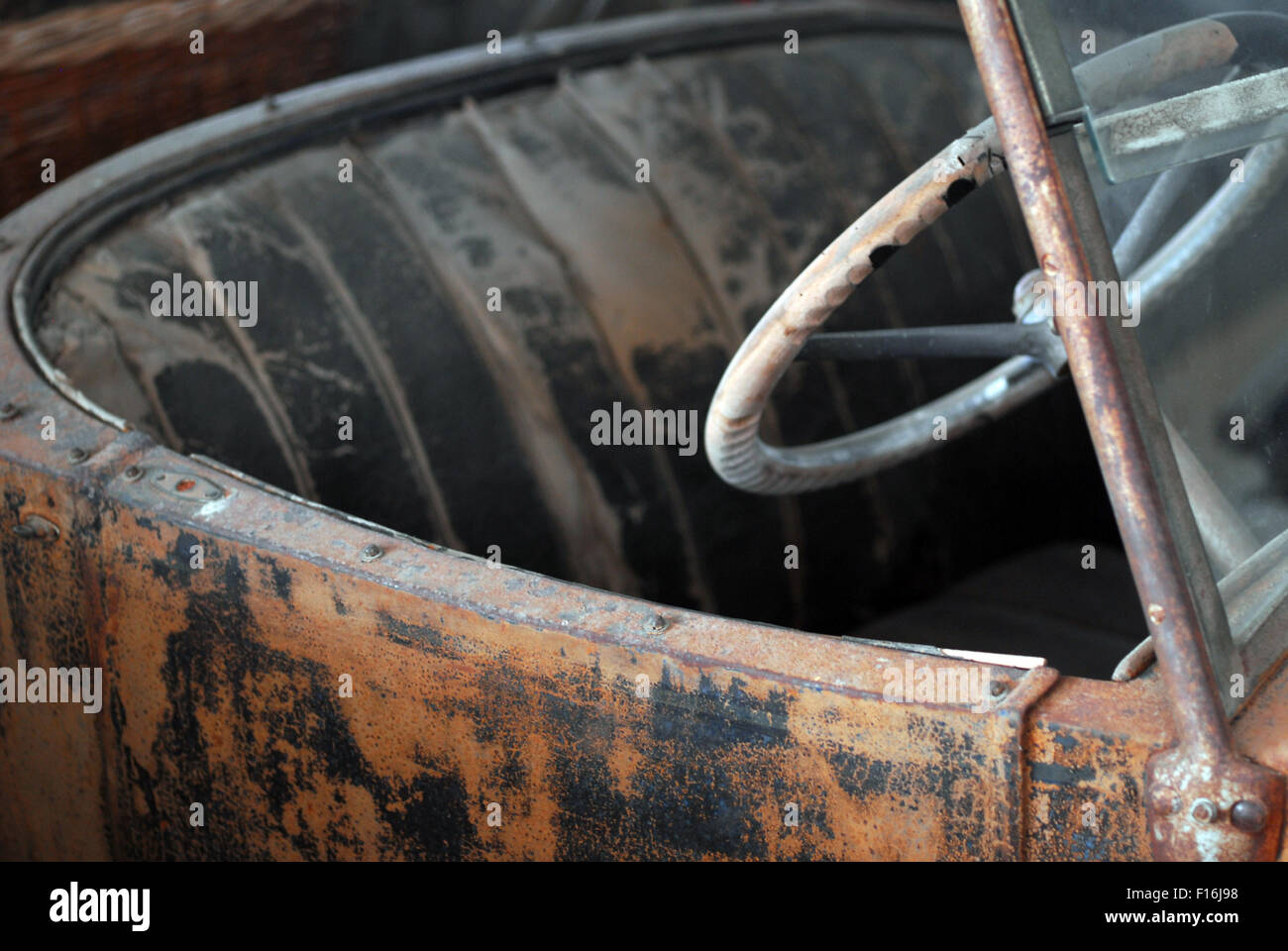 Delapidated Citroen 5HP Stock Photo