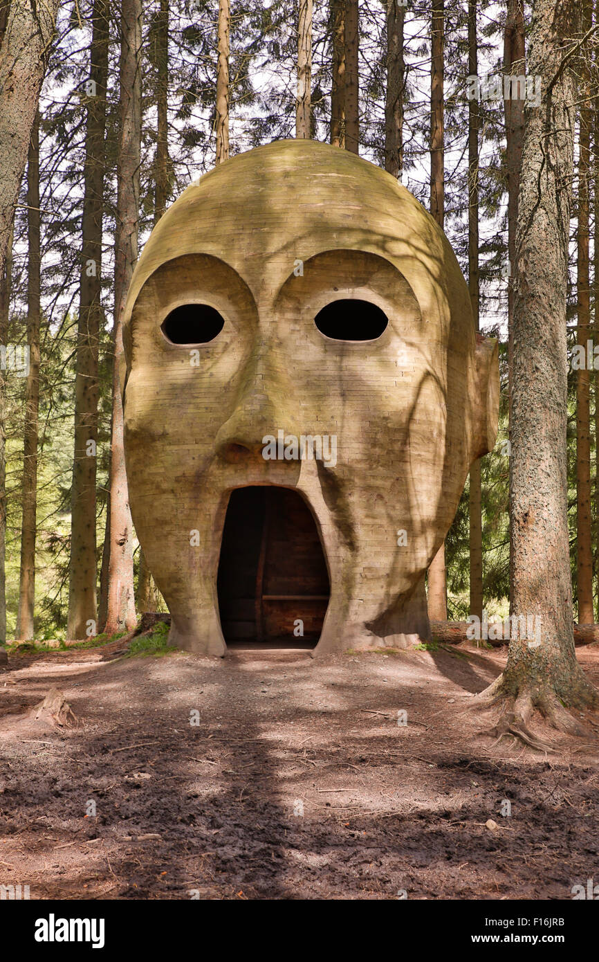 Kielder Water; Sculpture; Silvas Capitalis Northumberland; UK Stock