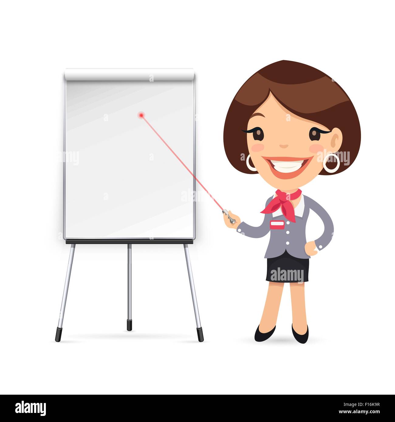 Businesswoman cartoon flipchart vector hi-res stock photography