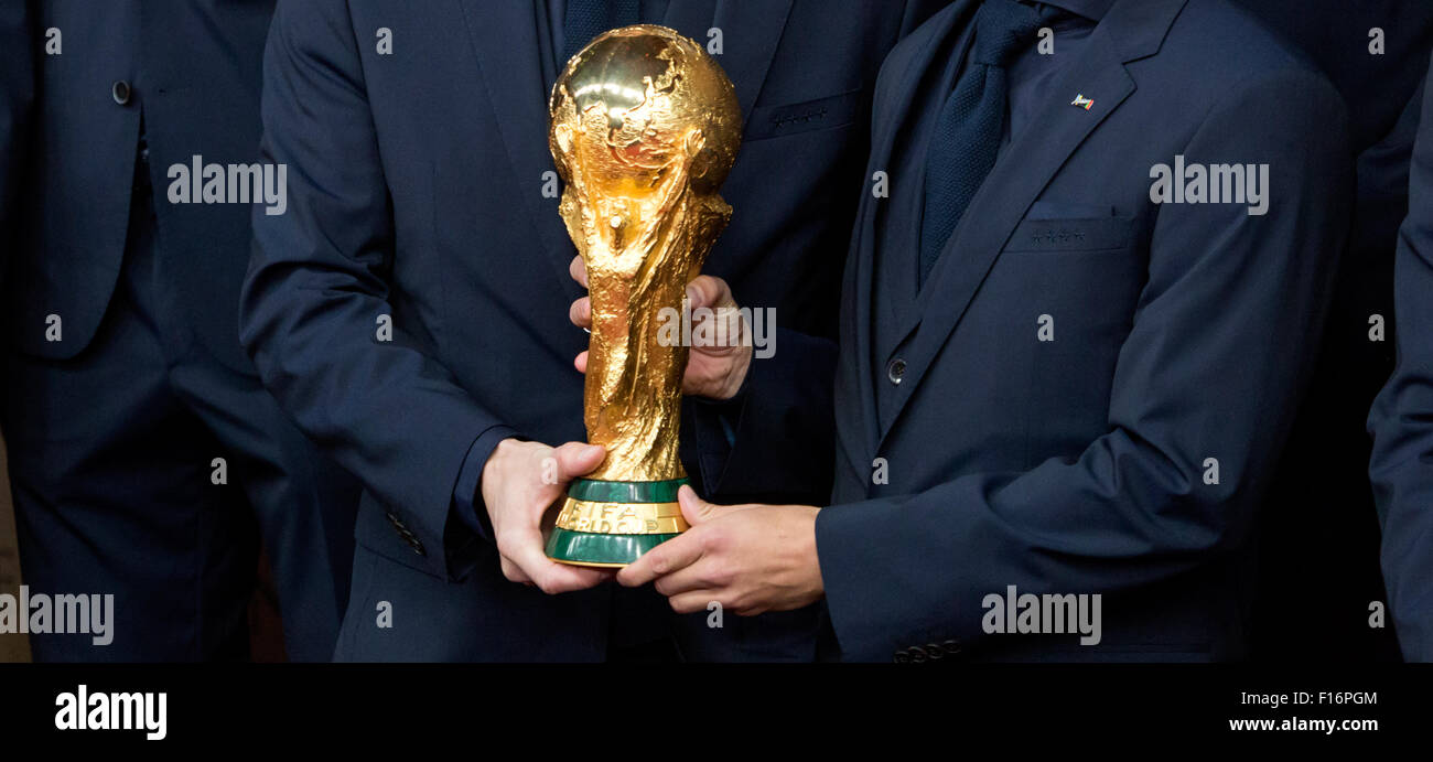 Berlin, Germany, the FIFA World Cup Trophy Stock Photo