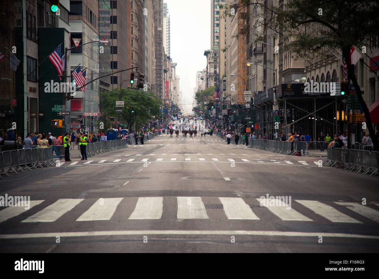 Beginning of the New York City Labor Day Parade 2014 Stock Photo