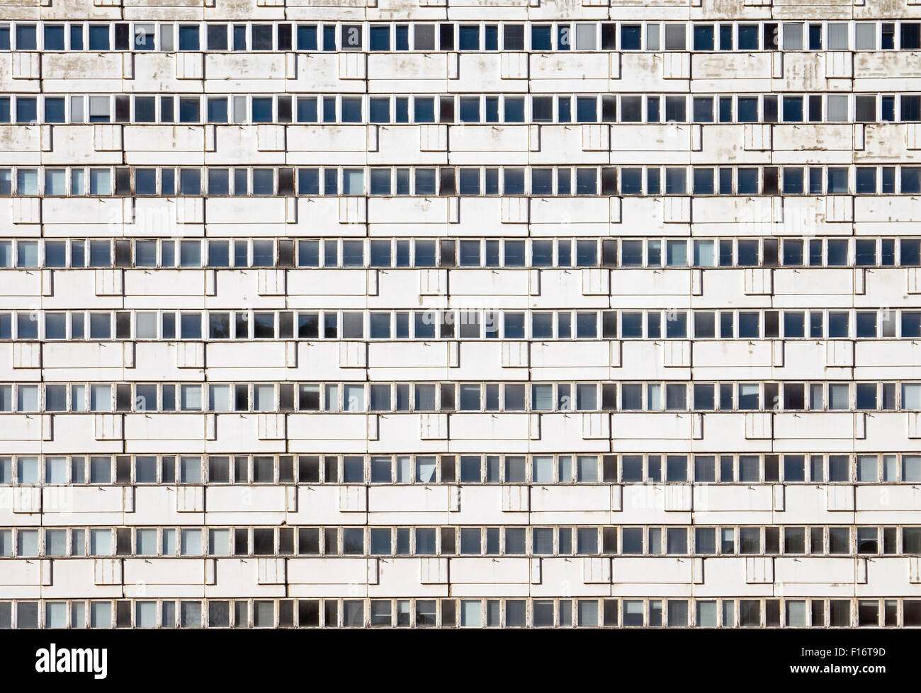 An empty precast apartment building in the eastern part of Berlin Stock Photo