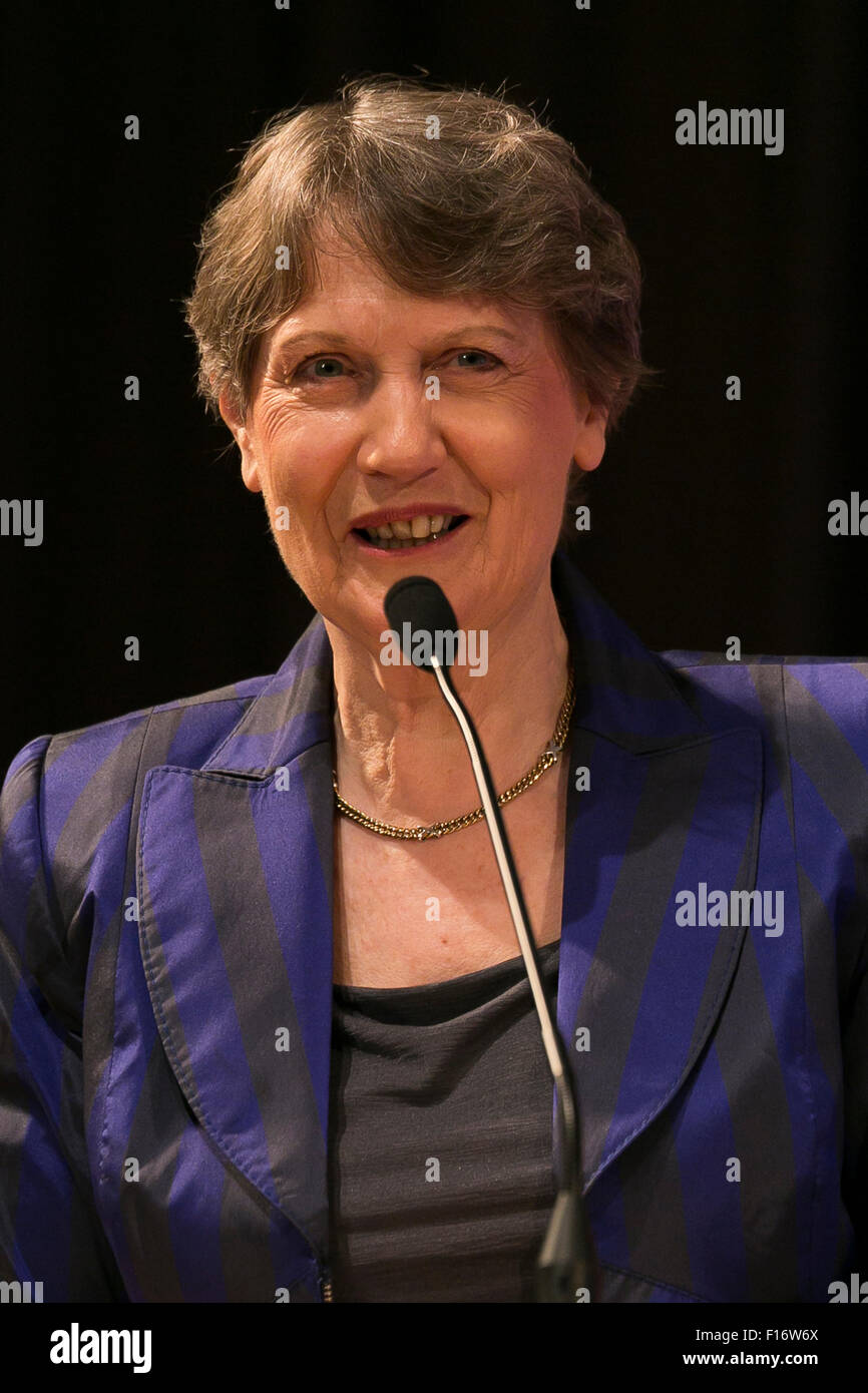 Helen Clark Administrator of United Nations Development Programme (UNDP) speaks during The World Assembly for Women in Tokyo: WAW! 2015 on August 28, 2015, Tokyo, Japan. About 140 female leader (from 40 countries and 7 international organizations) attended the ''WAW! 2015'' to discuss the roles of women in politics, business and society. Prime Minister Abe has set a goal of increasing the representation of women in management roles to 30 percent by 2020. © Rodrigo Reyes Marin/AFLO/Alamy Live News Stock Photo