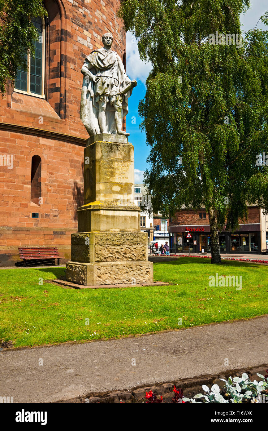 Statue of Earl of Lonsdale outside the Citadel and Council Offices Carlisle Cumbria England UK United Kingdom GB Great Britain Stock Photo
