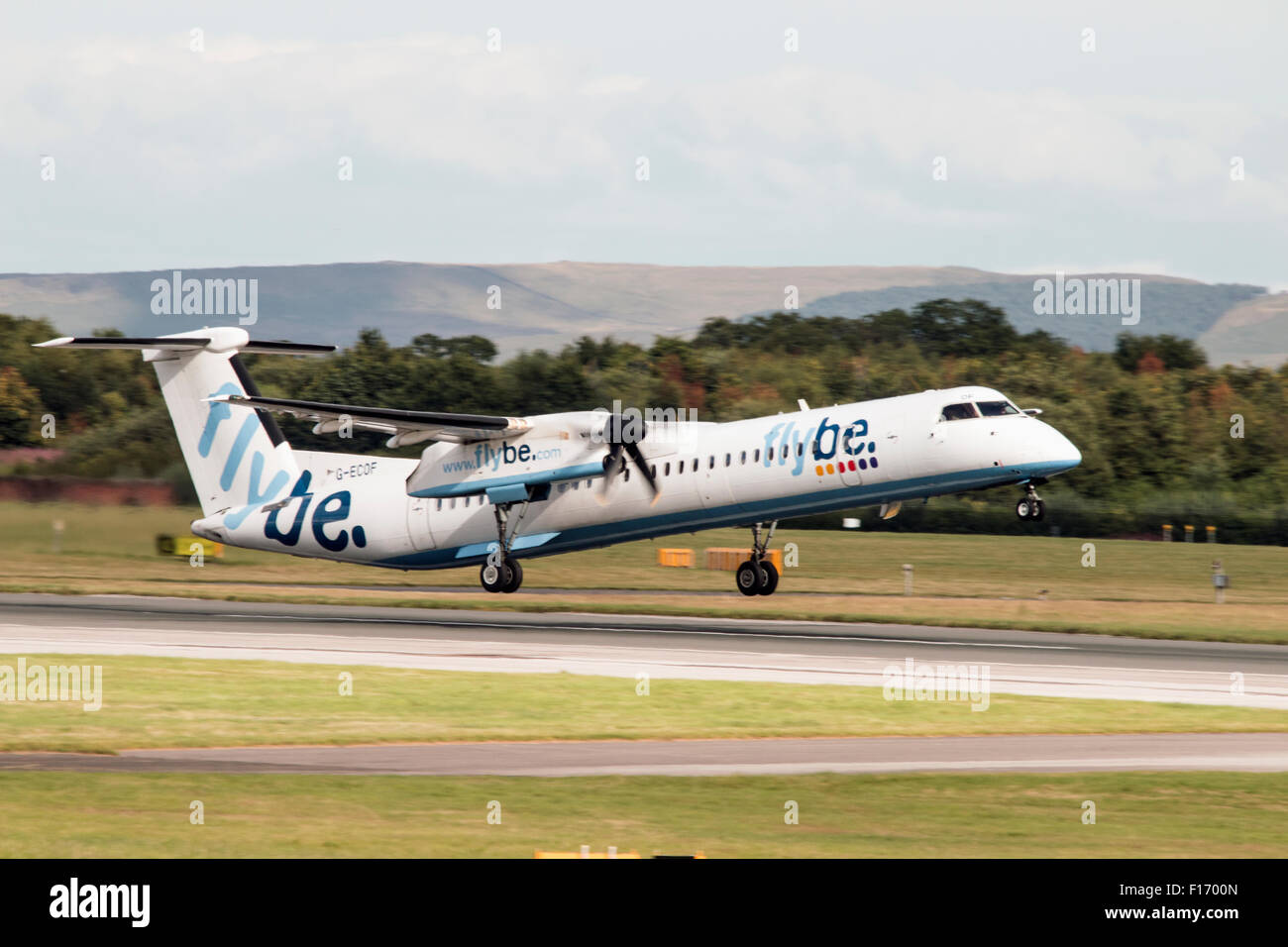 Aircraft information ModeS 405C04 Registration G-ECOF Type code DH8D Type Bombardier Dash 8 Q400 S/N 4216  Airline Flybe Stock Photo
