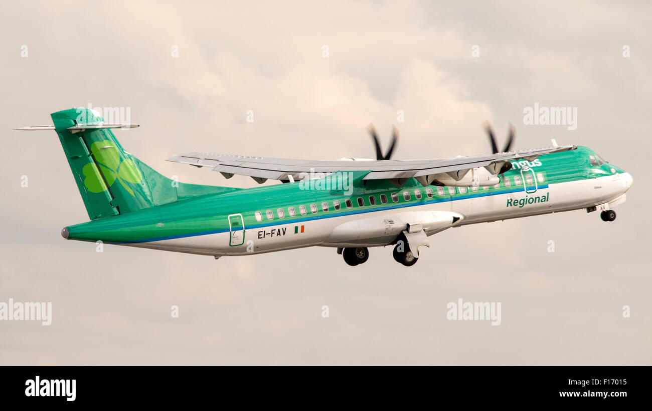 ModeS 4CAADA Registration EI-FAV Type code AT76 Type ATR 72-600 S/N 1105 Airline Aer Lingus Regional (ops. Stobart Air) Stock Photo
