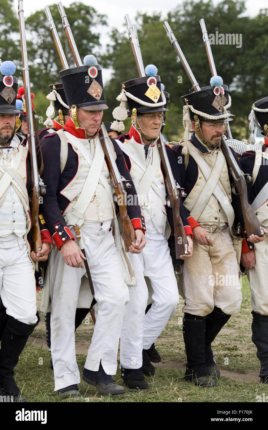 French Line Infantry Regiment At A Reenactment In England Stock Photo Alamy