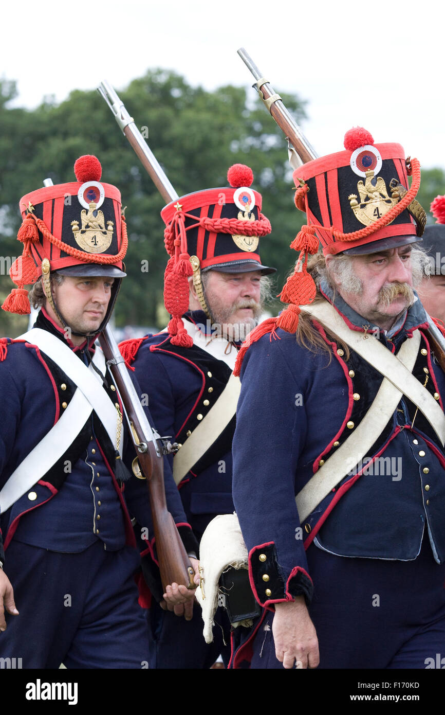 French marching to war the reenactment of the Napoleonic wars Stock Photo -  Alamy