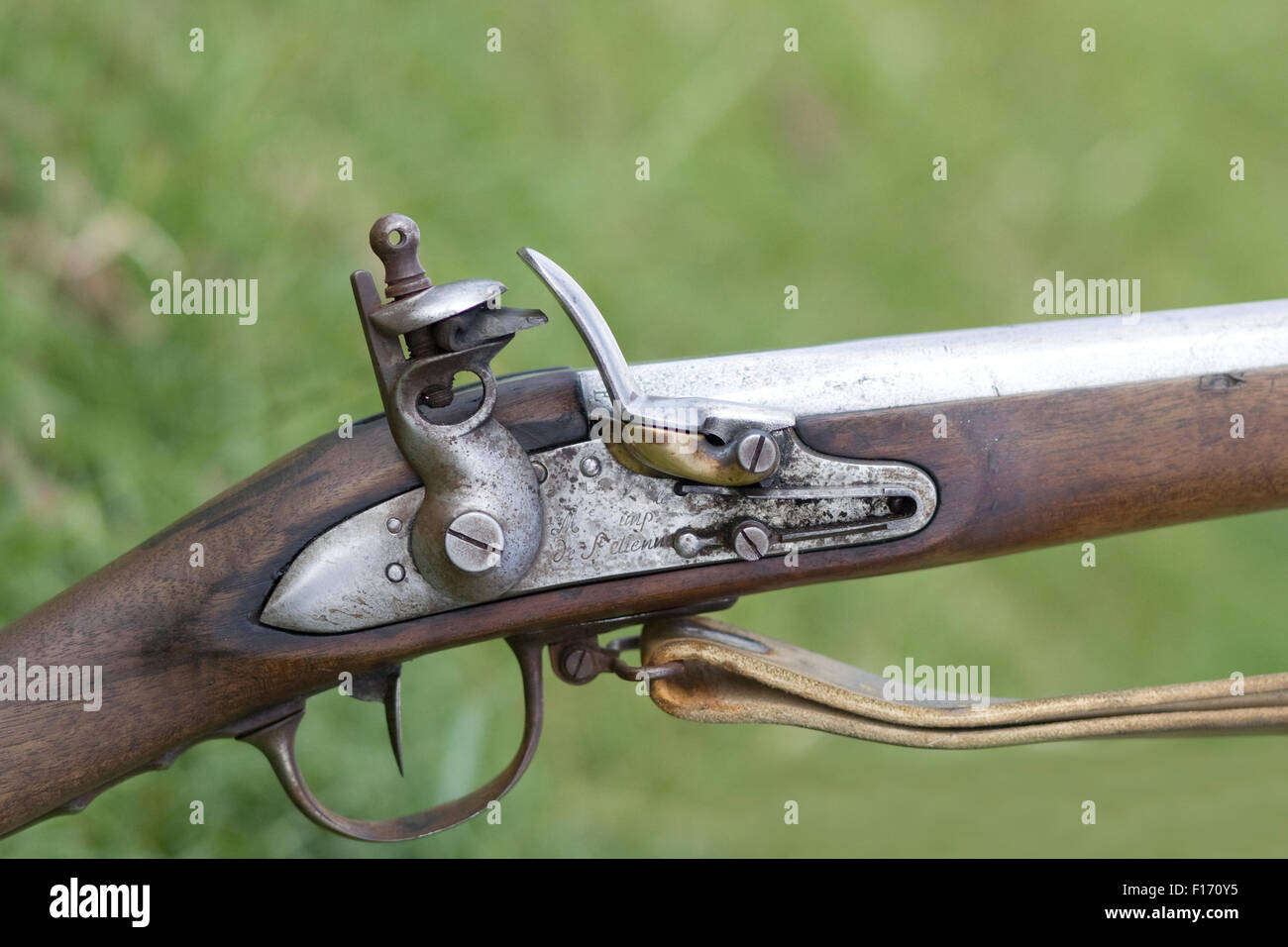 Flintlock Musket Rifle Stock Photo