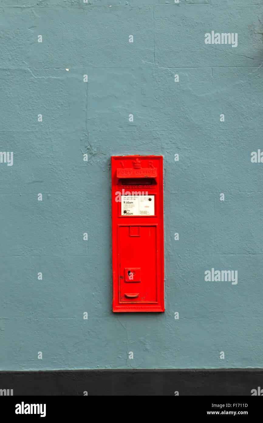 Letterbox set into a wall in Fakenham, Norfolk, England Stock Photo