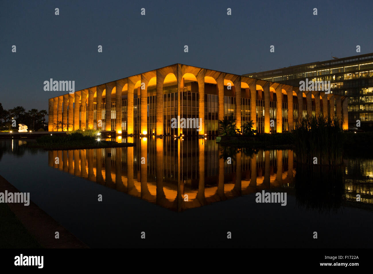 The Itamaraty Palace at night Stock Photo