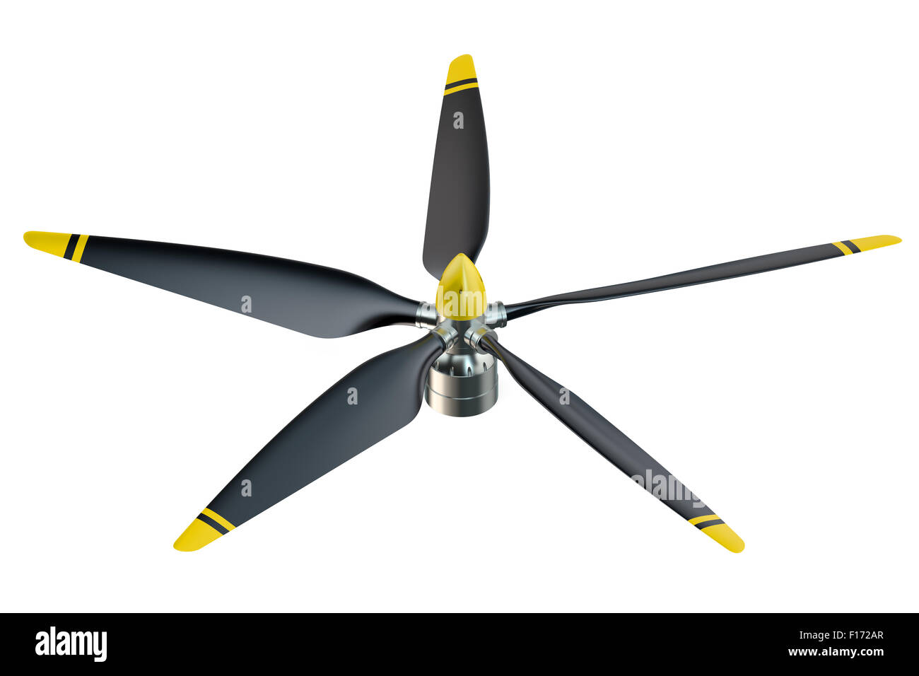 Airplane Propeller With 5 Blades Isolated On White Background Stock Photo Alamy