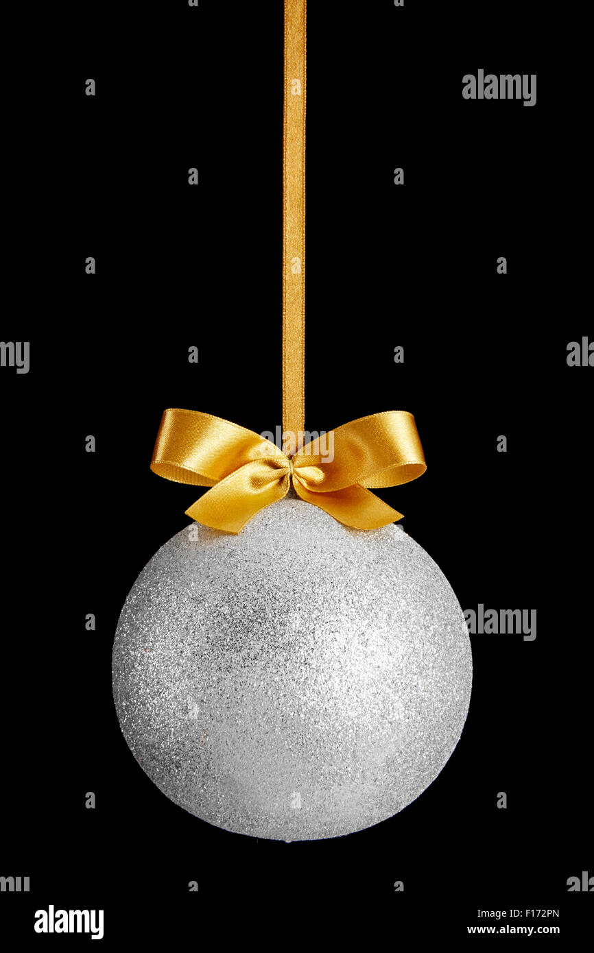 Silver christmas bauble hi-res stock photography and images - Alamy
