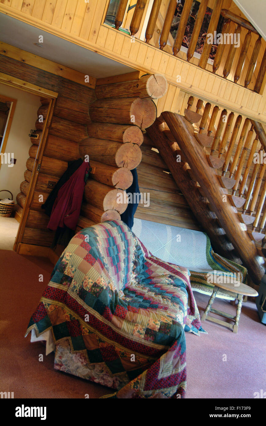 Large wooden log house in hi-res stock photography and images - Alamy