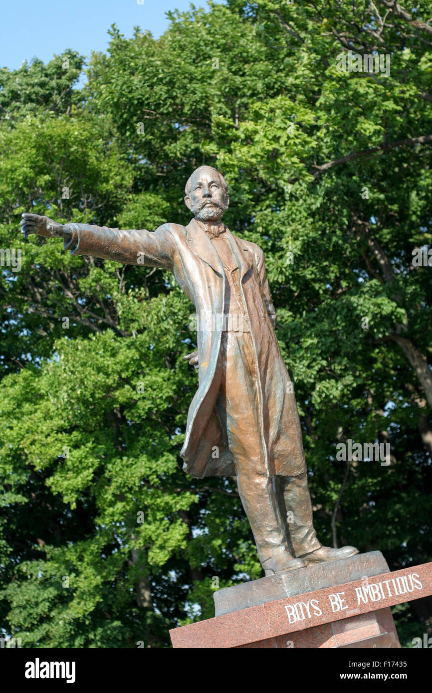 William Smith Clark statue with trees and sky background full body Stock Photo