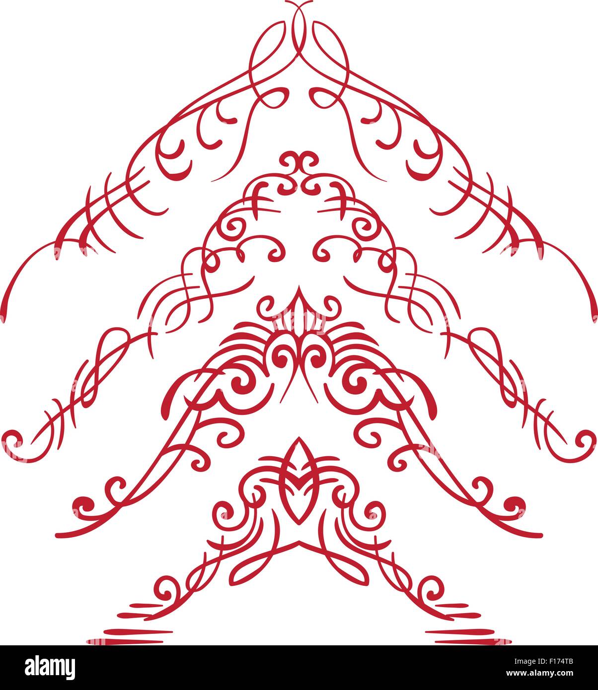 Vector illustration. Set corners on white background Stock Vector Image ...
