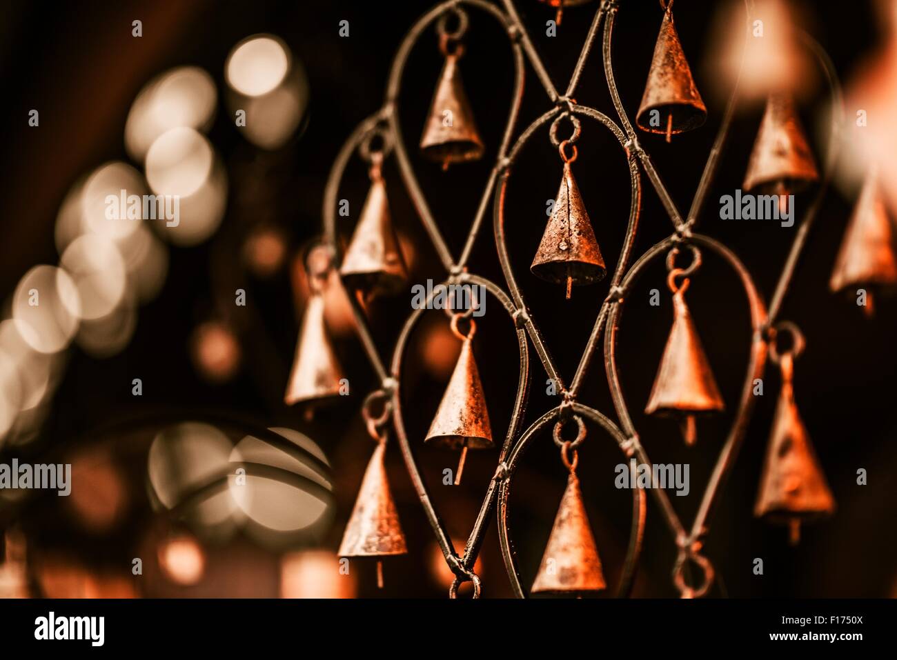 Rusty Small Metal Bells Decoration Element Stock Photo - Alamy