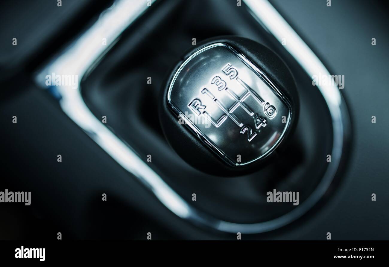 Manual 6Speed Transmission Shifter. Modern Car Shifter Stock Photo Alamy