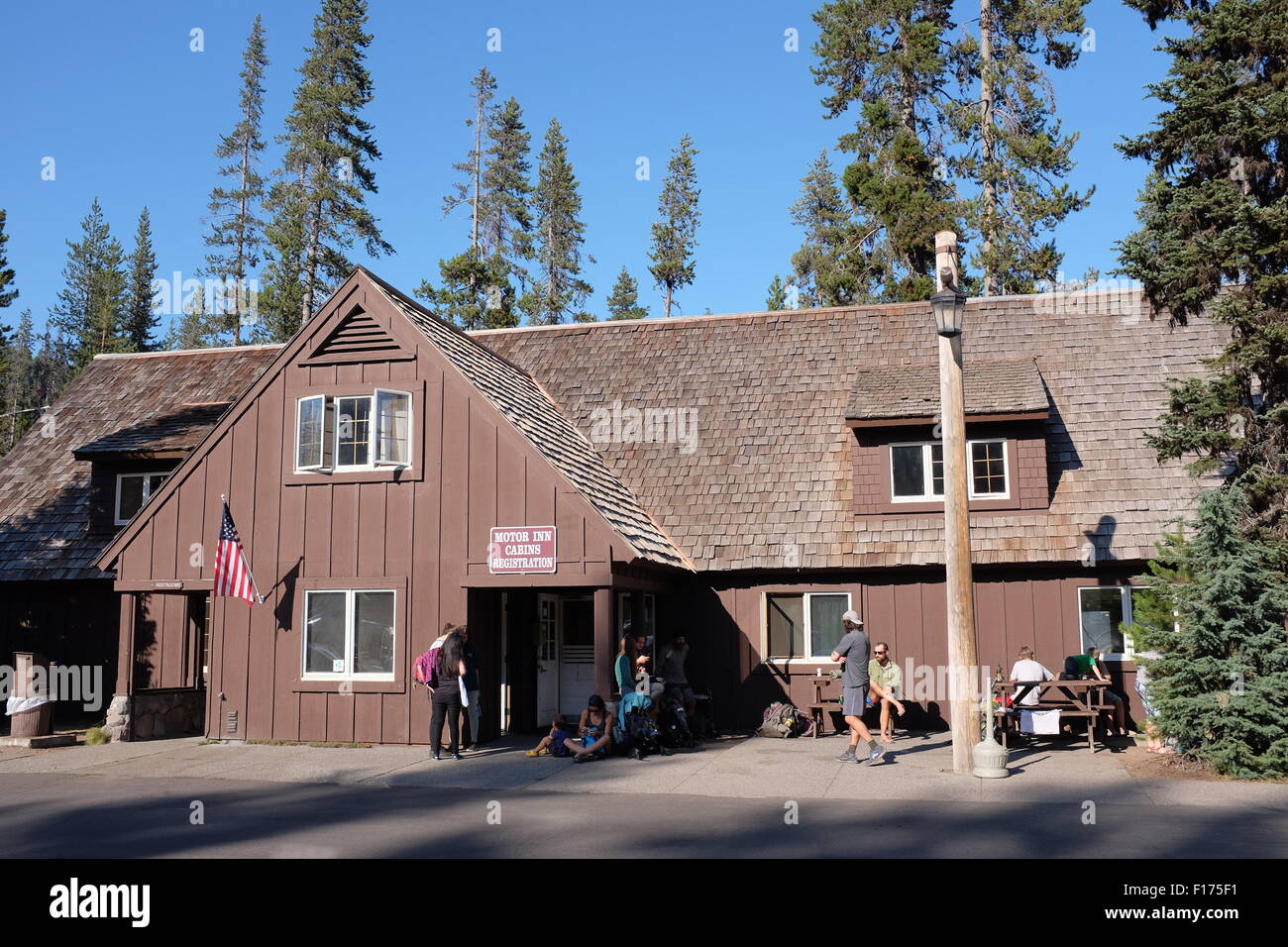 The Cabins At Mazama Village Motor Inn Registration Building Stock